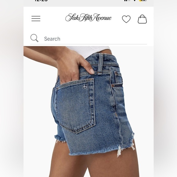 New Rag & Bone Dre Low-Rise Denim Shorts ✨ Size 30 - Picture 9 of 10